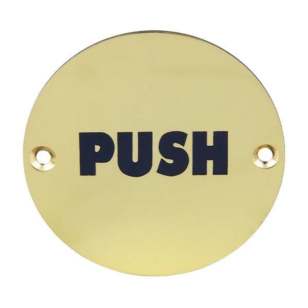 Hafele Sembol Push yuv. pirinç parlak 75mm