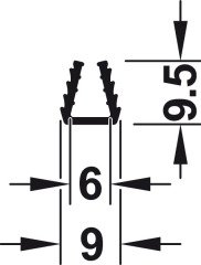 Hafele SLIDO DESIGN 25 IFG Cam kapak profili 5m