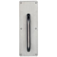 Hafele İtme Plakası Kollu 100x300mm Mat Paslanmaz Çelik