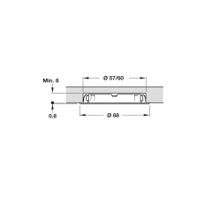 Hafele LED1075 Metris 12V/1,6W 3250K, beyaz
