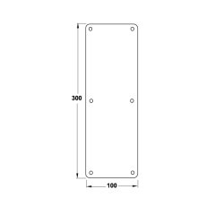 Hafele İtme Plakası 100x300mm Parlak Pirinç Renk