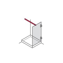Hafele 90° Cam Gergi Çubuğu,1050mm,Parlak Krom