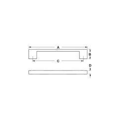 Hafele HAN II Kulp parlak krom 192mm