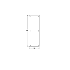 Hafele İtme Plakası 30x10cm Mat Paslanmaz Çelik Renk