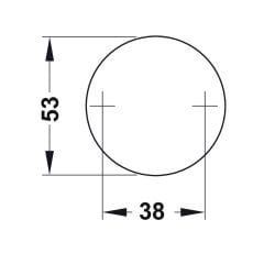Hafele M , Paslanmaz Çelik WC (Banyo) Tipi Yuvarlak Rozet