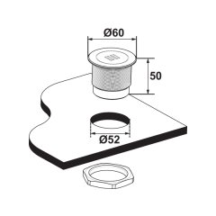 Hafele Port Usb-C Ünitesi 12V,3A, Mat Krom
