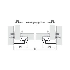 Hafele Pow, Tam Açılım Yavaşlatıcılı Gizli Ray 400mm