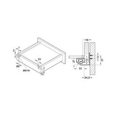 Hafele Pow, Tam Açılım Yavaşlatıcılı Gizli Ray 400mm