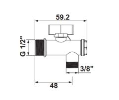 Hafele Filtreli Ara Musluk,1/2''-3/8'' Mat Krom
