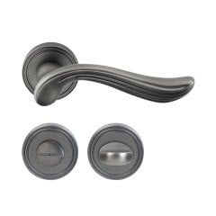 Hafele Kapı Kolu Seti Rouge WC Antik Gümüş