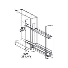 Hafele No.15 Parlak Krom Tepsilik Tezgah Altı Kiler Sistemi
