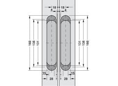 Hafele STARTEC H12 L Mat Nikel Gizli Kapı Menteşesi