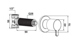 Hafele ACTIFLO Ankastre Stop Valf G(1/2'') Parlak Rose