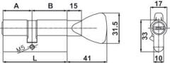 Hafele PC 03 Mandallı Barel Nikel 31x37M mm