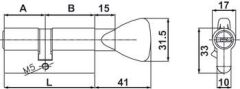 Hafele PC 03 Mandallı Barel Nikel 31x37M mm