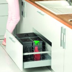 Pelikan Çekme İçi 16 + 7,5 + 7,5 Litre Antrasit Renk Çöp Kutusu
