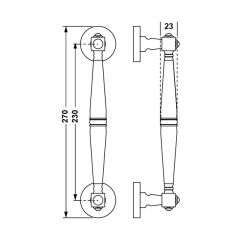 Hafele Çekme Kol Bien 230 mm Mat Siyah