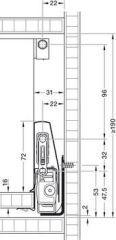 Hafele MATRIX BOX P Kare Bordür Beyaz 500mm