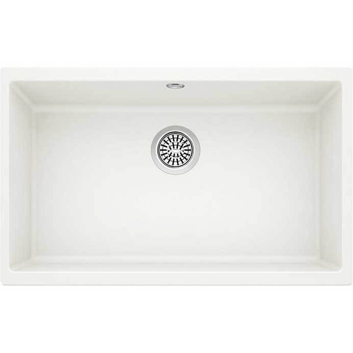 Quarstone Tezgâh Altı Granit Evye Glory 70 U Beyaz