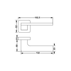 Hafele Kapı Kolu Seti Torres WC Parlak Krom