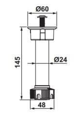 Hafele PFT11 Baza Ayağı Vidalı Siyah 120mm