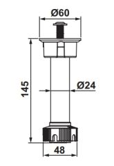 Hafele PFT11 Baza Ayağı Vidalı Siyah 150mm