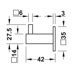 Hafele HANGER S Parlak Altın Renkli Gardırop Askısı