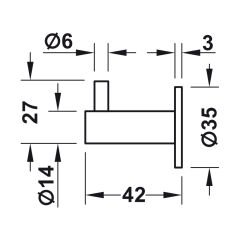 Hafele HANGER R Paslanmaz Çelik Renkli Modern Vestiyer Askısı
