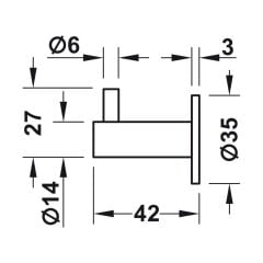 Hafele HANGER R Parlak Altın Renkli Modern Vestiyer Askısı