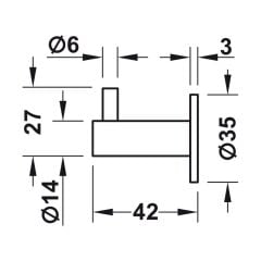 Hafele HANGER R Mat Siyah Renkli Modern Vestiyer Askısı
