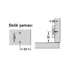 Hafele Metalla 110 H Taban Klipsli 0mm