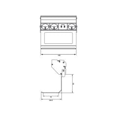 Hafele POWER SHELF ,  3 x Priz, 2 x USB-A, Antrasit Renk Priz Sistemi