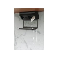 Hafele POWER SHELF ,  3 x Priz, 2 x USB-A, Antrasit Renk Priz Sistemi