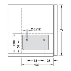 Hafele PCS 120 Düşer Kapak Makası Mod C, Beyaz Renk