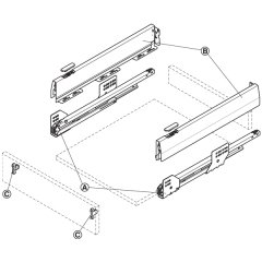 Hafele Matrix Box P, Bronz Kahve 18/92/450mm - Vidalı
