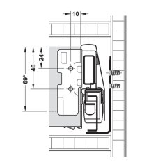 Hafele Matrix Box P, Bronz Kahve 18/92/450mm - Vidalı