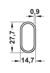 Hafele Alüminyum Askı Mat Siyah 30x15x0,9mm/1,5m