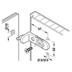 Hafele Arka Panel Bağlantı Elemanı Ham