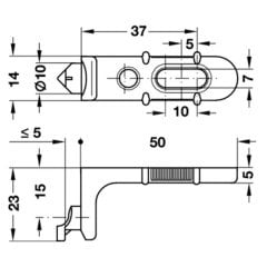 Hafele Arka Panel Bağlantı Elemanı Ham