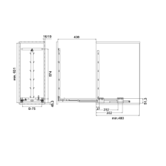 Hafele Junior III Set A.Style 600mm Krom