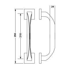 Hafele Çekme Kol Leo 250mm Antrasit