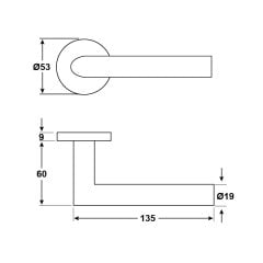 Hafele Kapı Kolu Seti Werner II-M Barelli Mat Paslanmaz Çelik (15 Adet)
