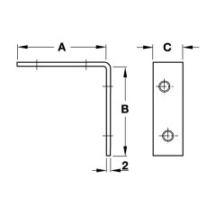Hafele Köşebent 40x40mm, Sarı Renk (100 Adet)