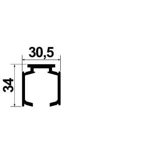 Hafele S-line üst Taşıyıcı Ray 2m