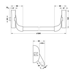 Hafele Ped 200/210 Bar 1130mm Paslanmaz Çelik Renk