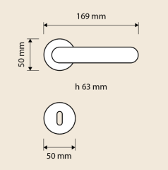 Ibis Kapı Kolu Seti Patine Mat