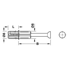 Hafele Minifix Mil 34/8/11,5mm Ham (2000 Adet)