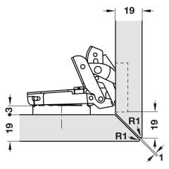 Hafele D. Lambalı Kapak Menteşesi Yvş. Düz 48/6