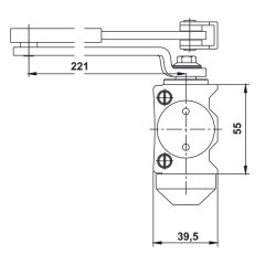 Hafele DC501 Sabitlemesiz Kapı Kapatıcı EN 2-5, Mat Krom Renk