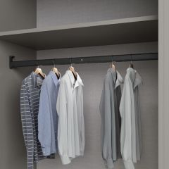 Hafele DRESS LINE Işıklı Askı Borusu Pilli 900-990mm Siyah